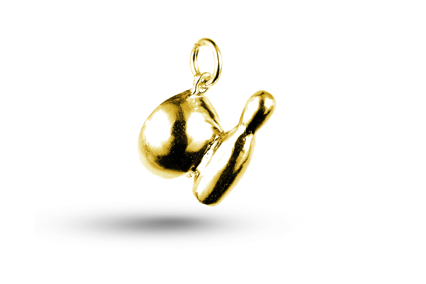 Yellow gold Tenpin Ball charm.