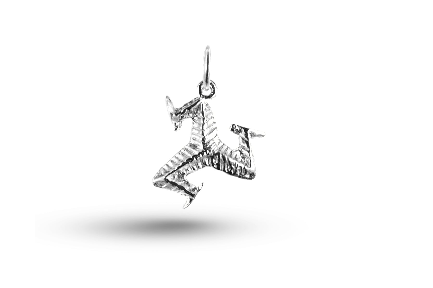 White gold Isle of Man Legs charm.