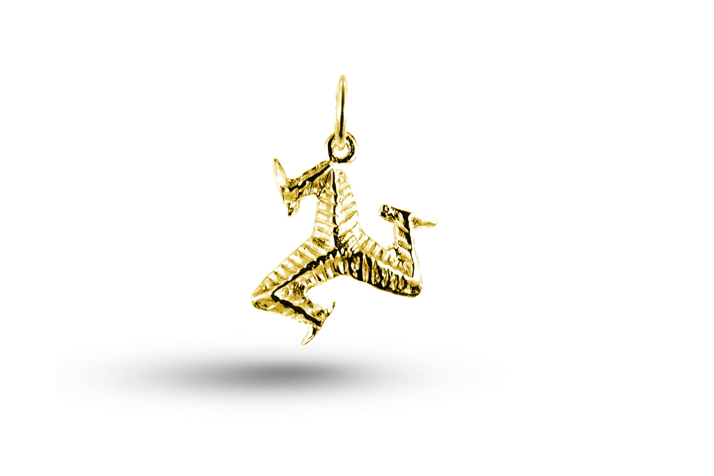 Yellow gold Isle of Man Legs charm.