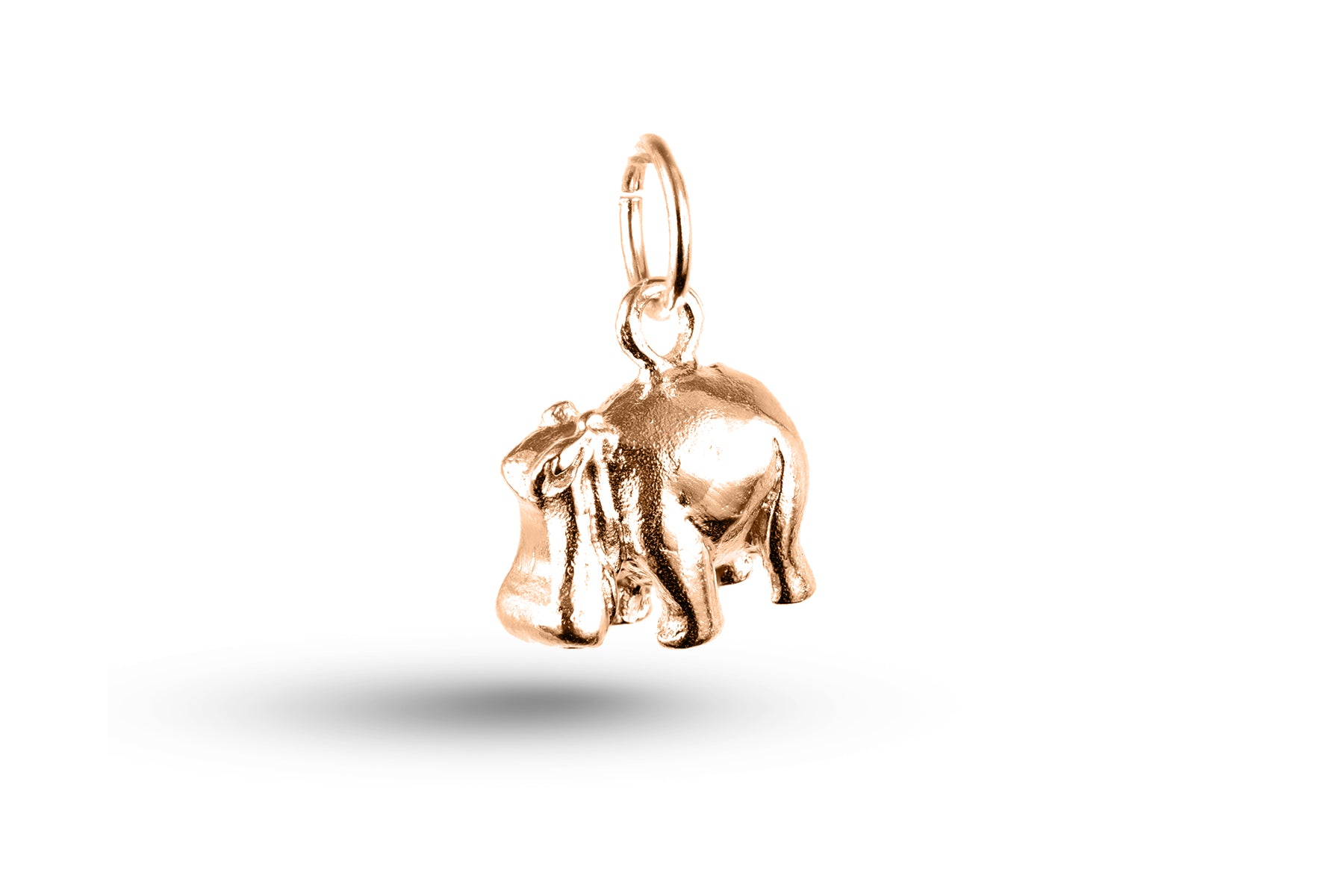 Rose gold Hippo charm.
