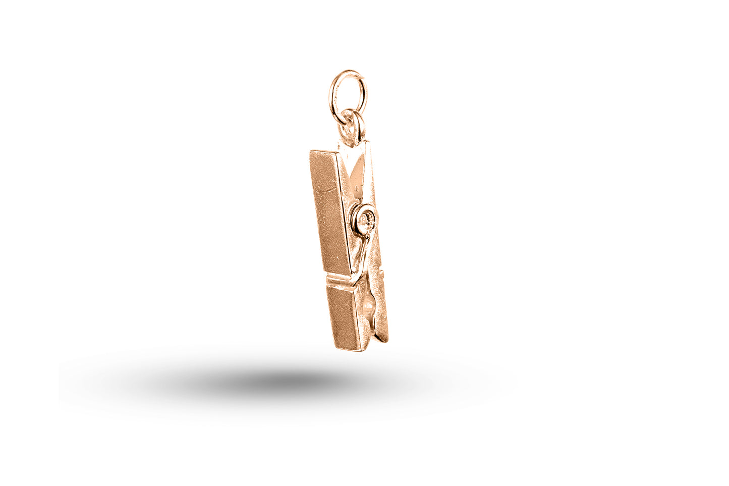 Rose gold Hinged Clothes Peg charm.