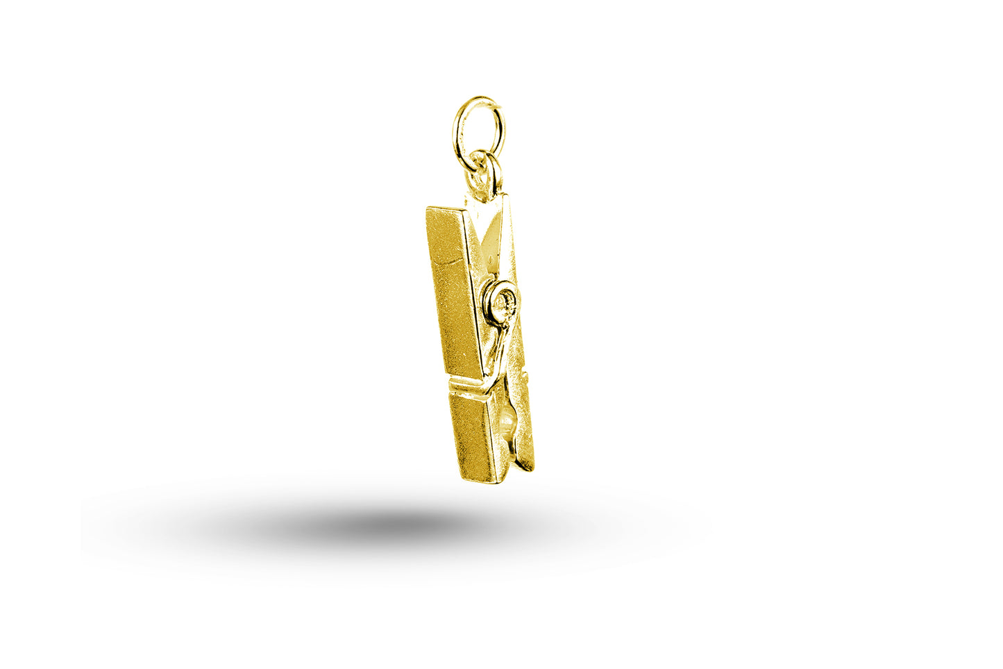 Yellow gold Hinged Clothes Peg charm.