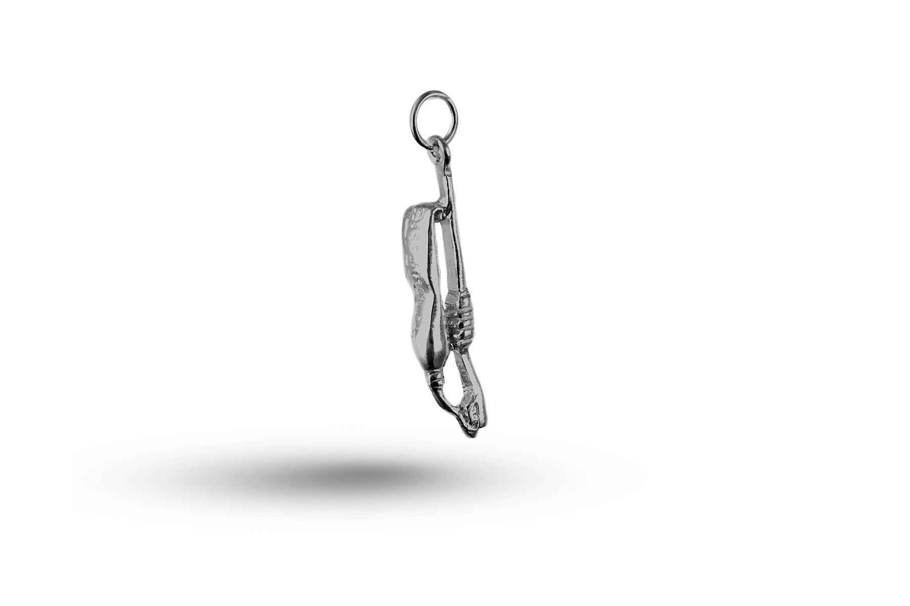 White gold Toothpaste and Brush charm.