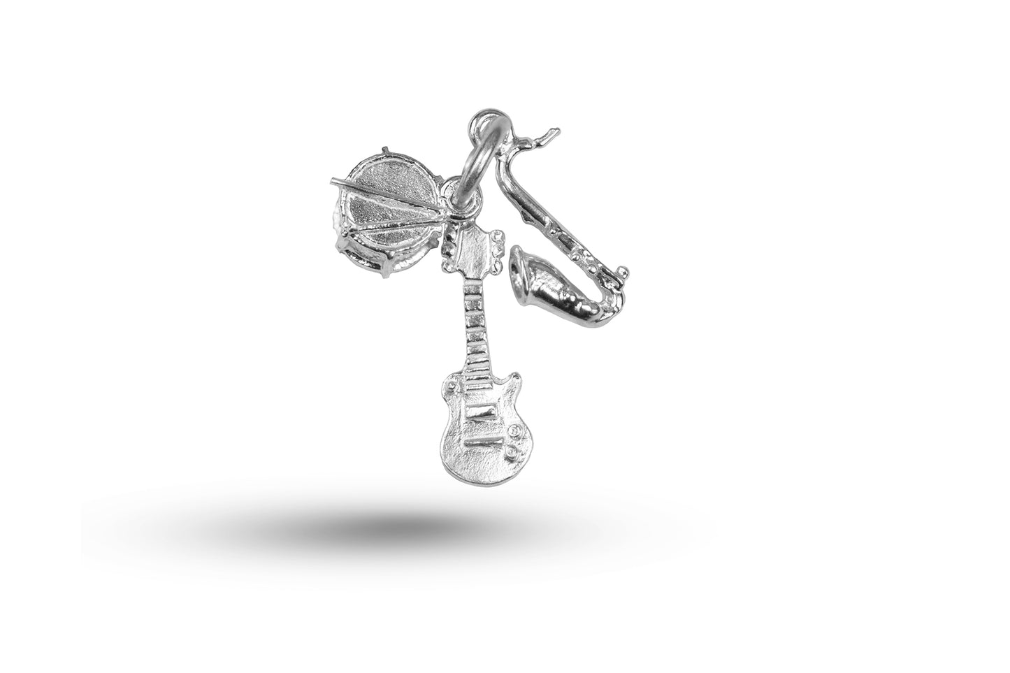 White gold Music Set charm.