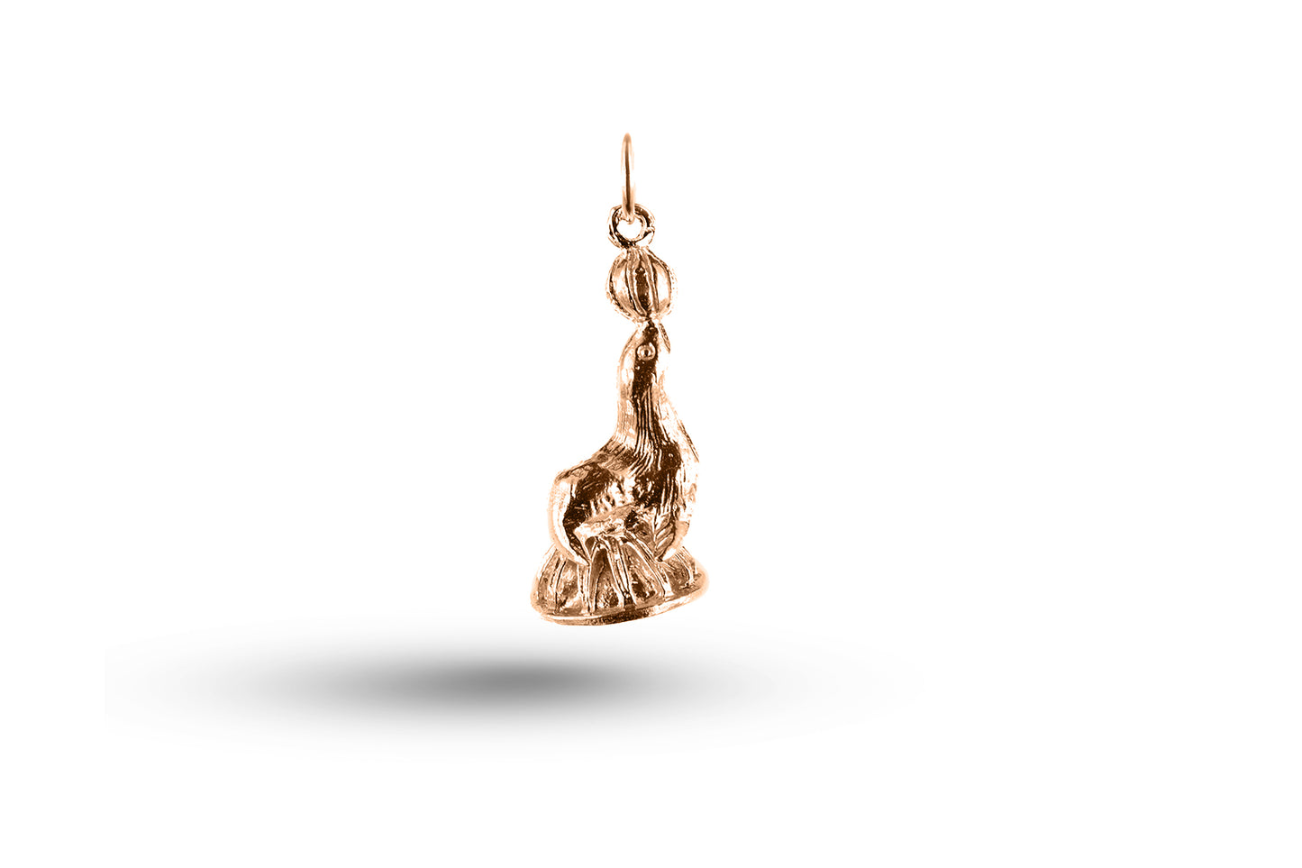 Rose gold Sealion on Plinth charm.