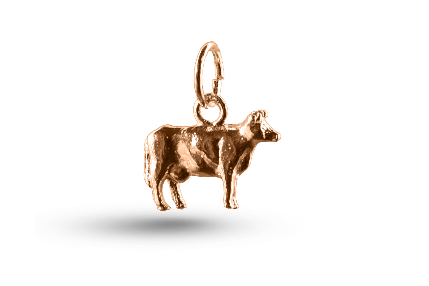 Rose gold Simple Cow charm.