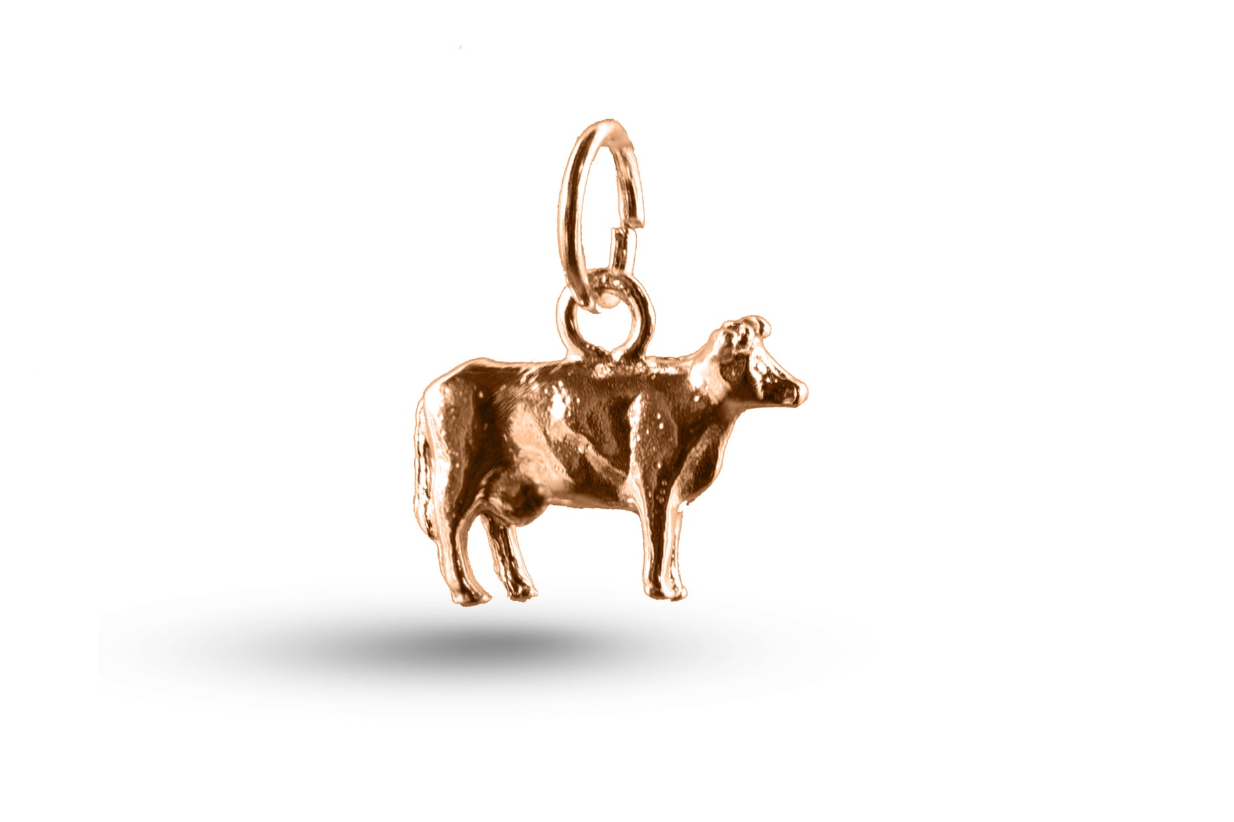 Rose gold Simple Cow charm.