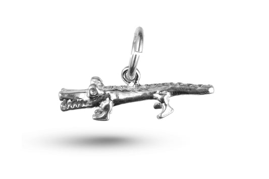 White gold Crocodile charm.