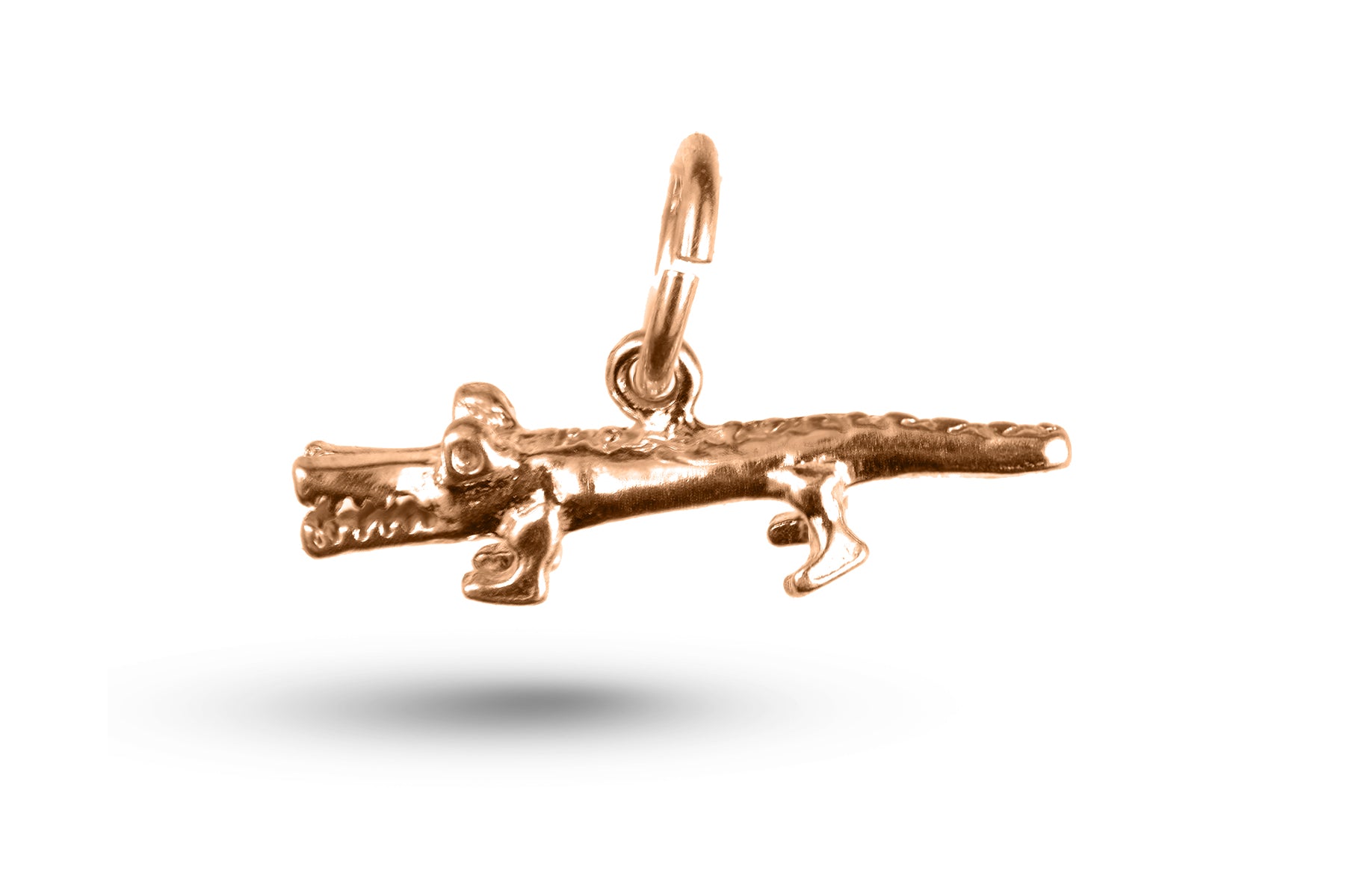 Rose gold Crocodile charm.