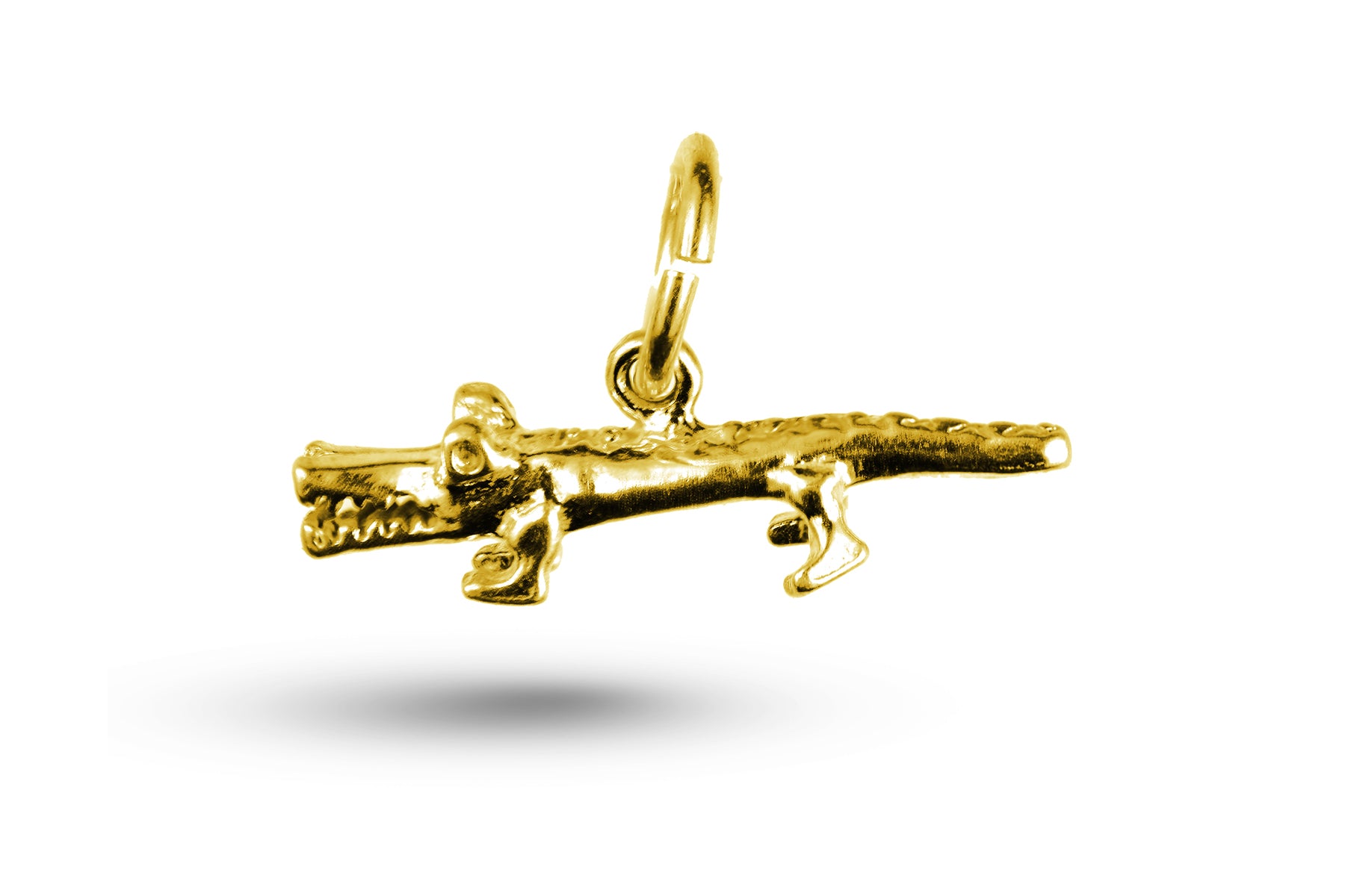 Yellow gold Crocodile charm.