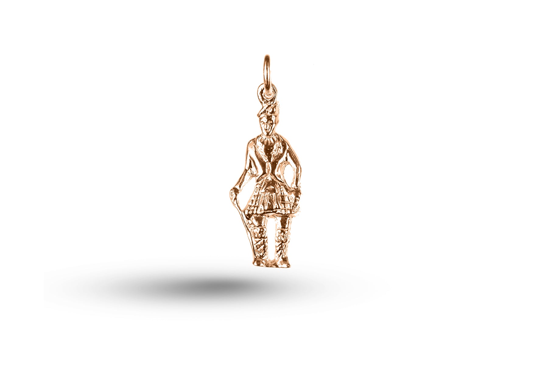 Rose gold Scotsman with Cane charm.
