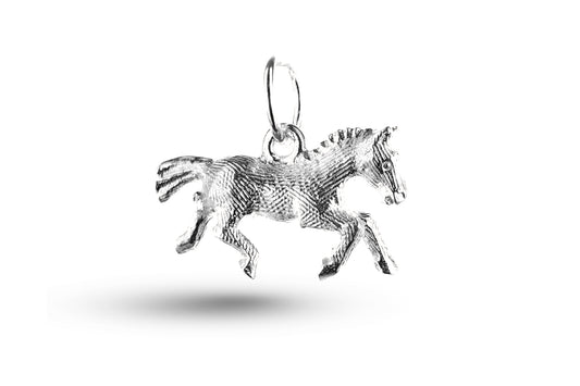 White gold Icelandic Horse charm.