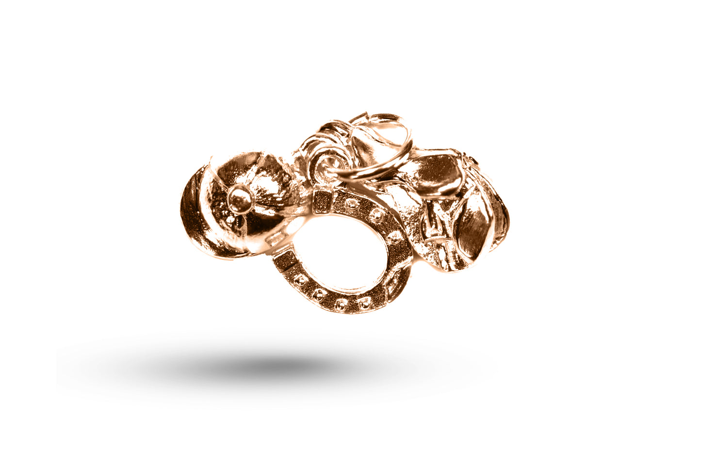 Rose gold Riding Set charm.