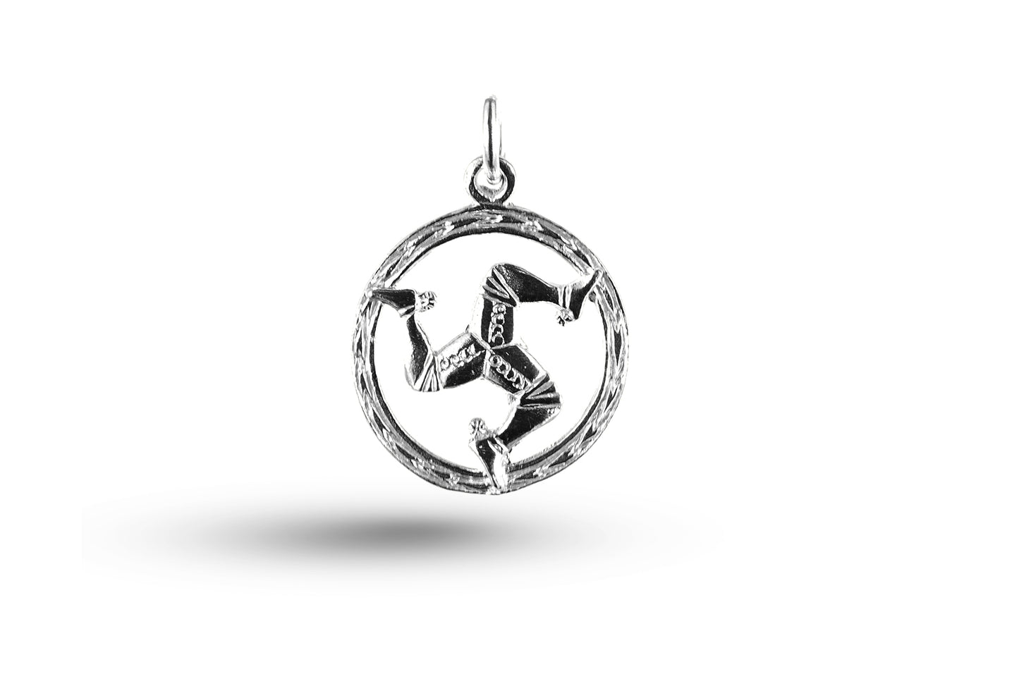 White gold Legs in Circle charm.