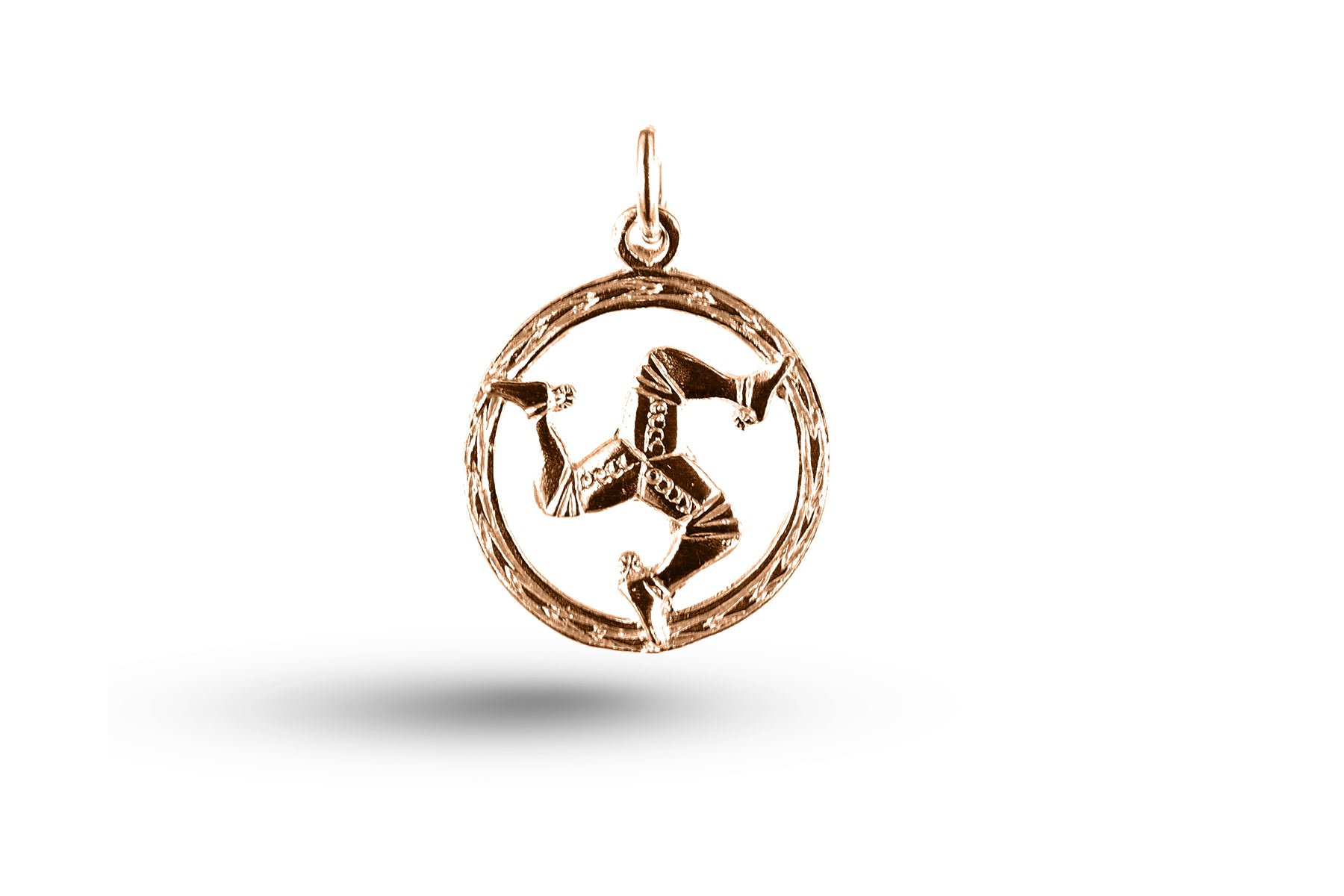 Rose gold Legs in Circle charm.