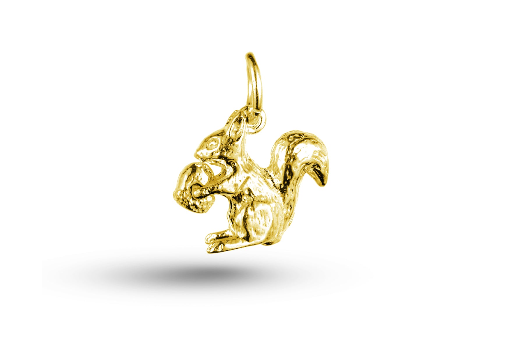 Yellow gold Squirrel and Nut charm.