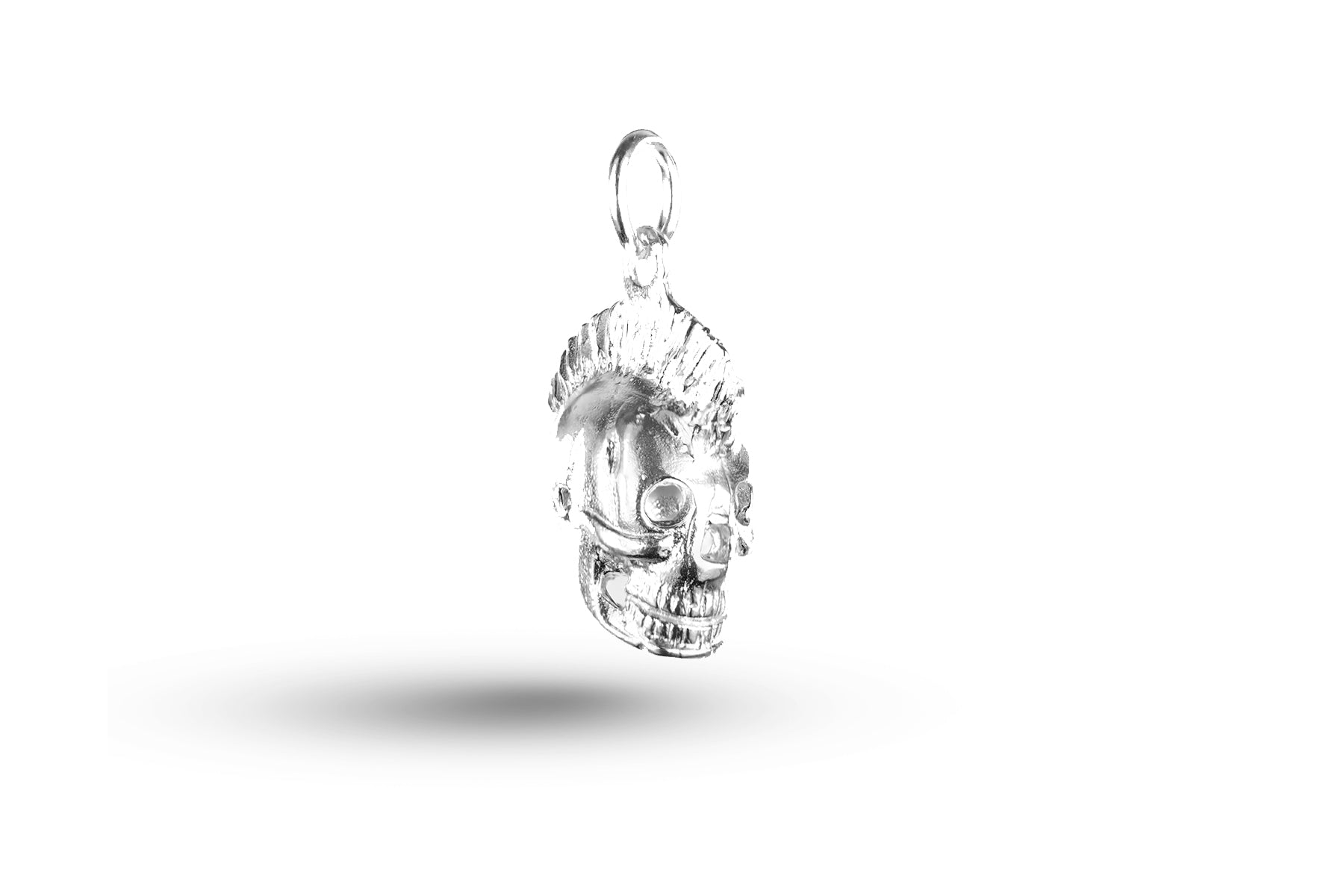 White gold Punk Skull charm.