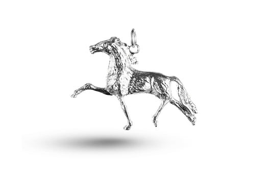 White gold Trotting Horse charm.
