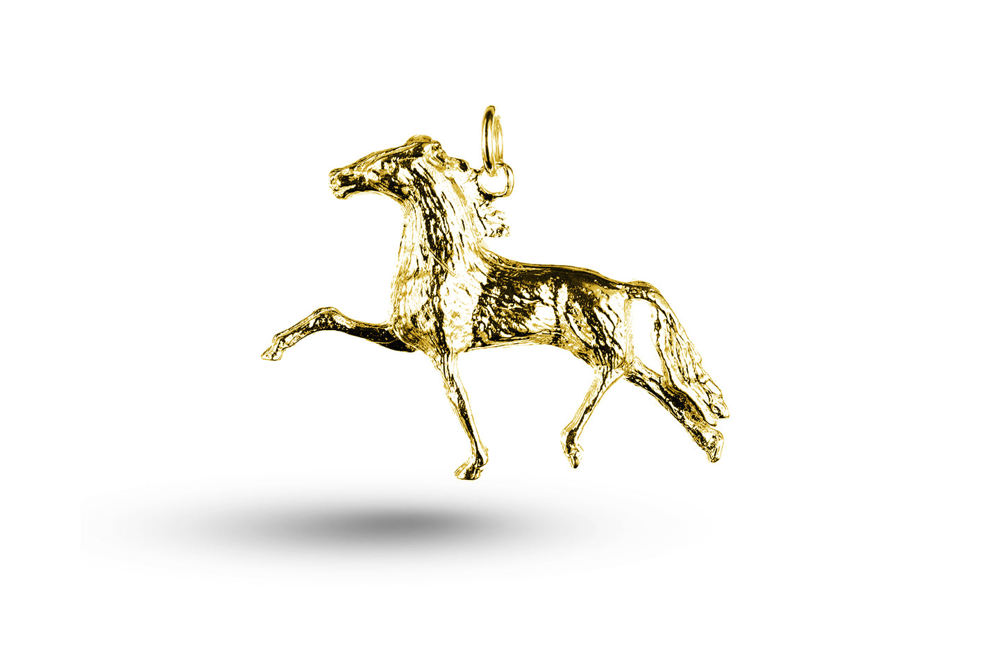 Yellow gold Trotting Horse charm.