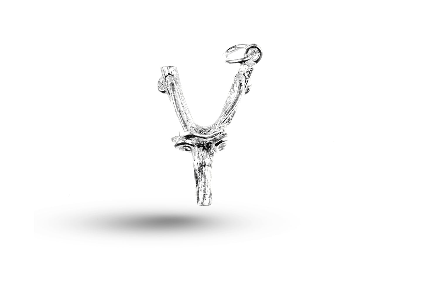 Luxury white gold Catapult charm.