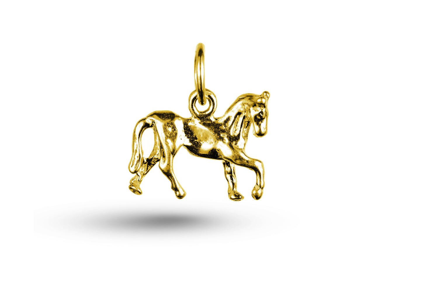 Yellow gold Fine Horse charm.
