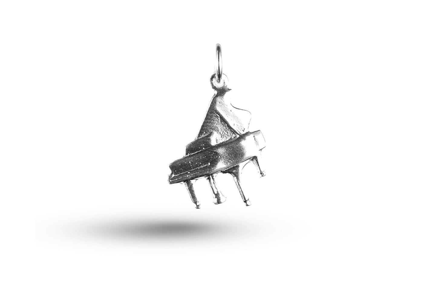 White gold Grand Piano charm.