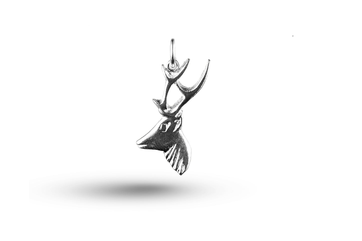 White gold Stag's Head charm.