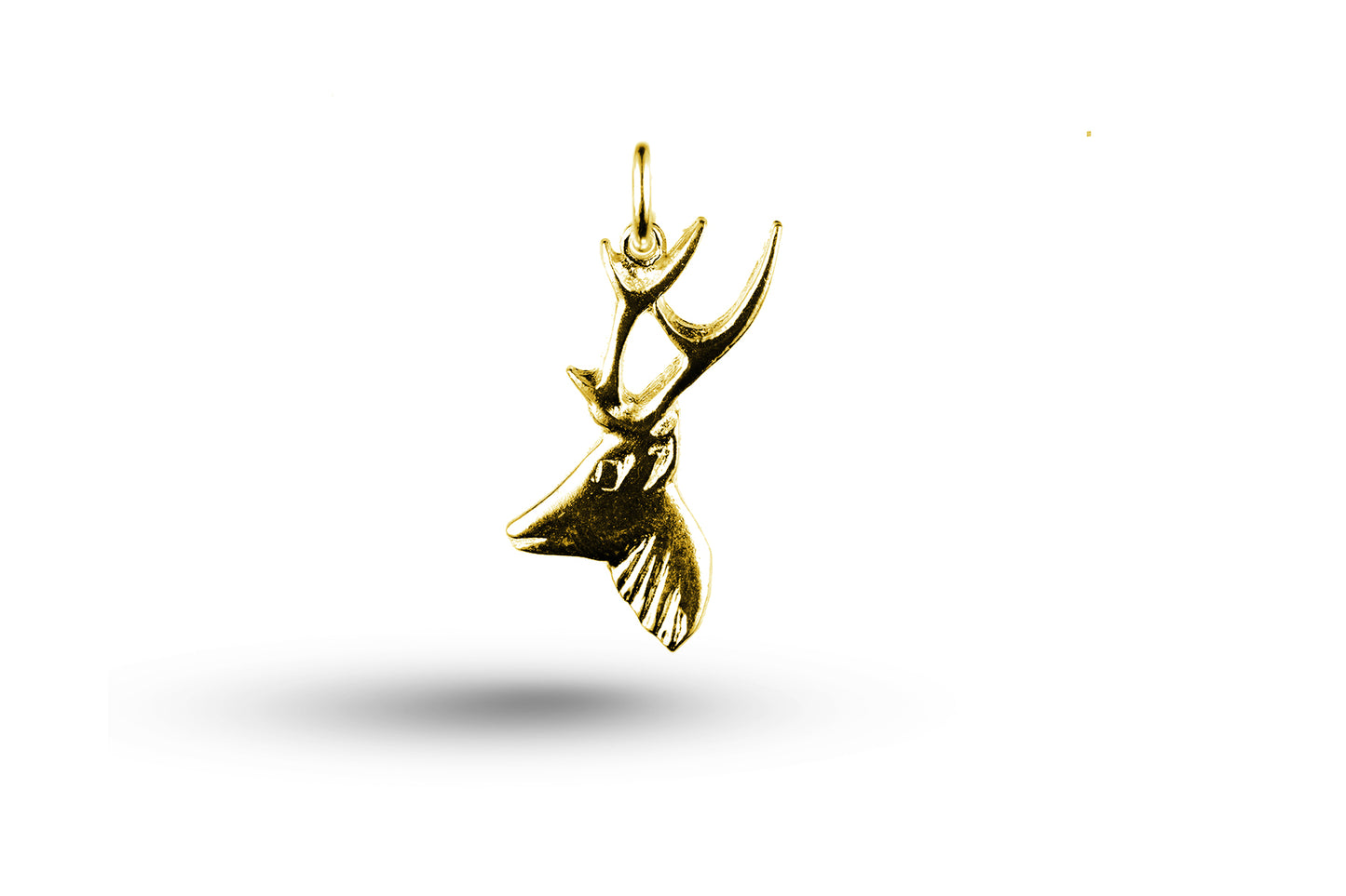 Yellow gold Stag's Head charm.