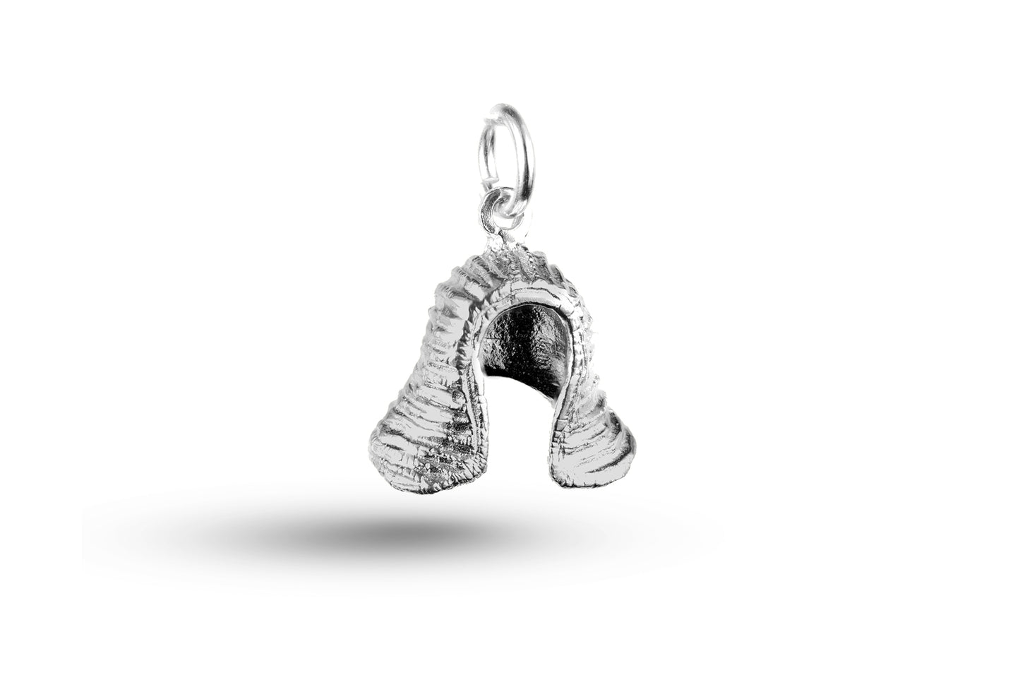 White gold Judges Wig charm.