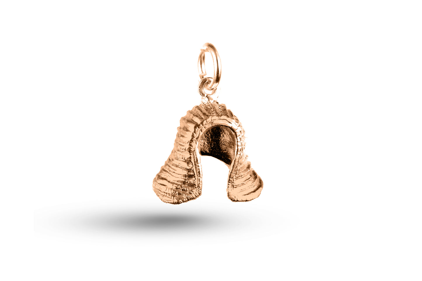 Rose gold Judges Wig charm.