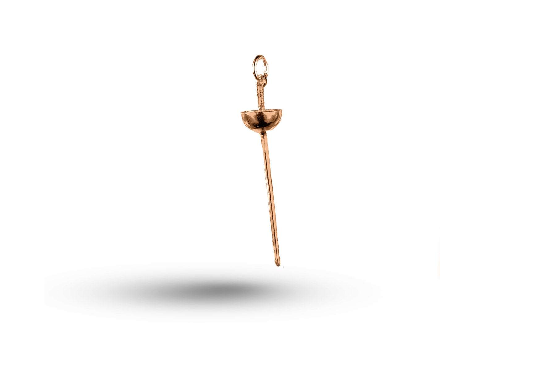 Rose gold Duelling Sword charm.