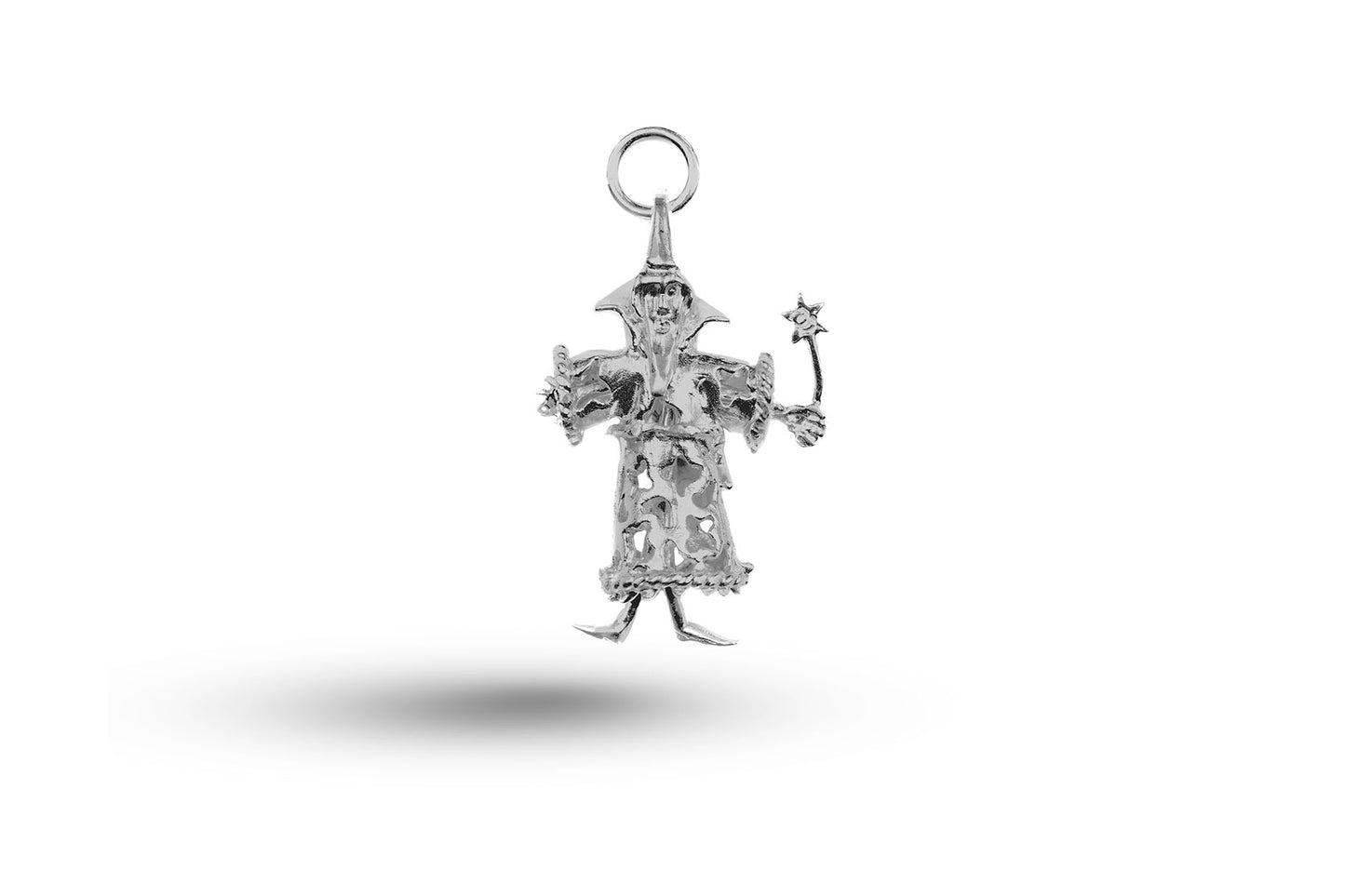 White gold Wizard charm.
