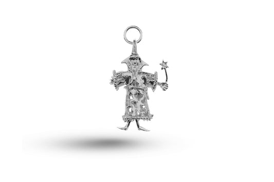 White gold Wizard charm.