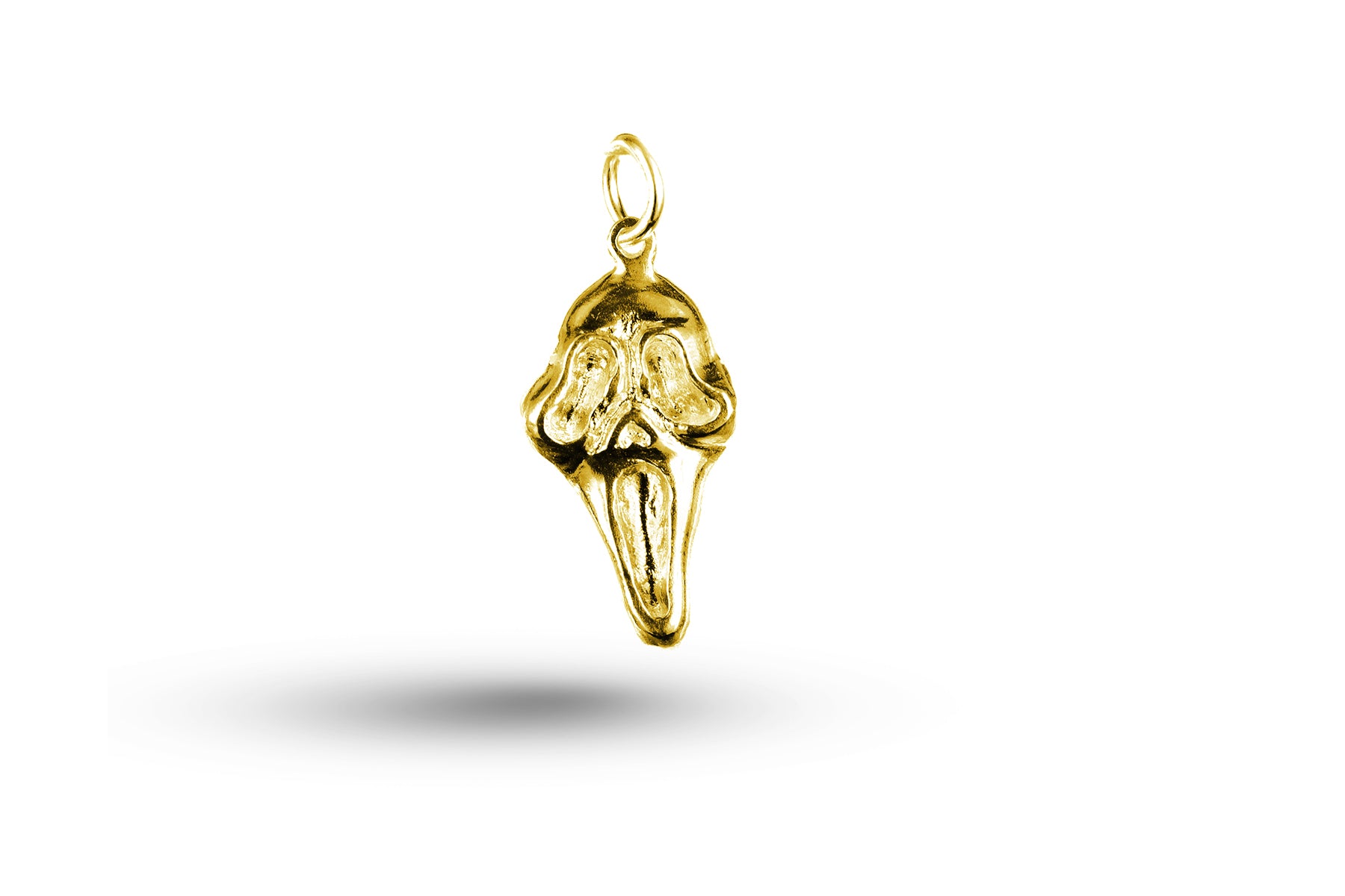 Yellow gold The Scream Mask charm.