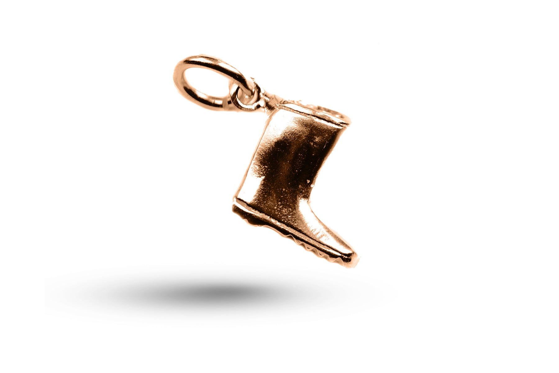 Rose gold Wellingtons Boots charm.