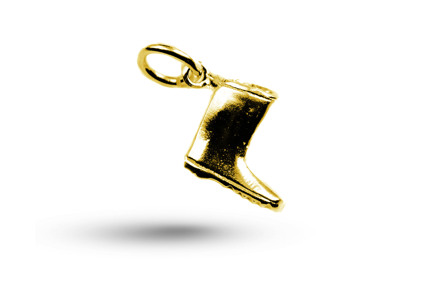 Yellow gold Wellingtons Boots charm.