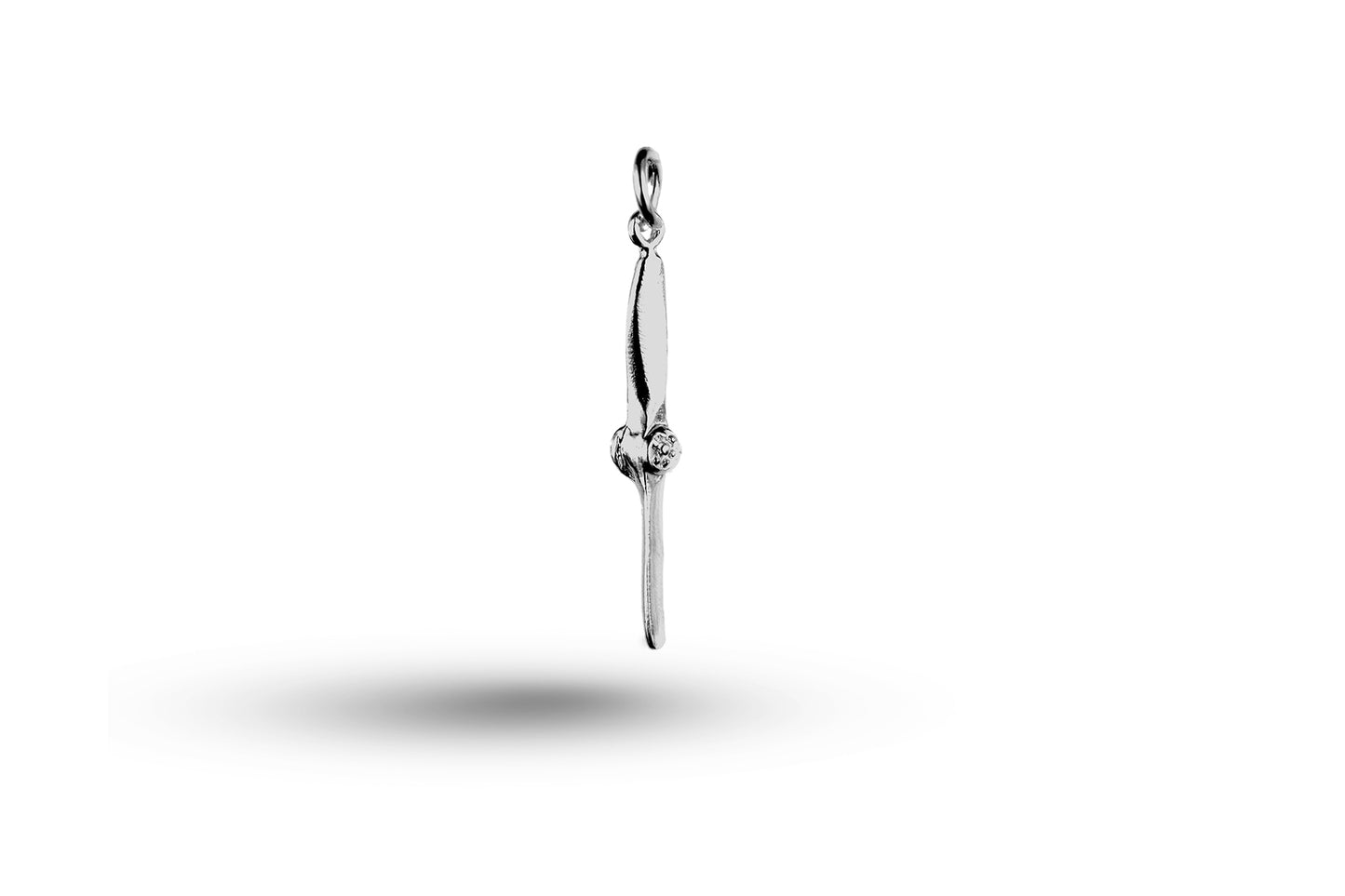 White gold Propeller charm.