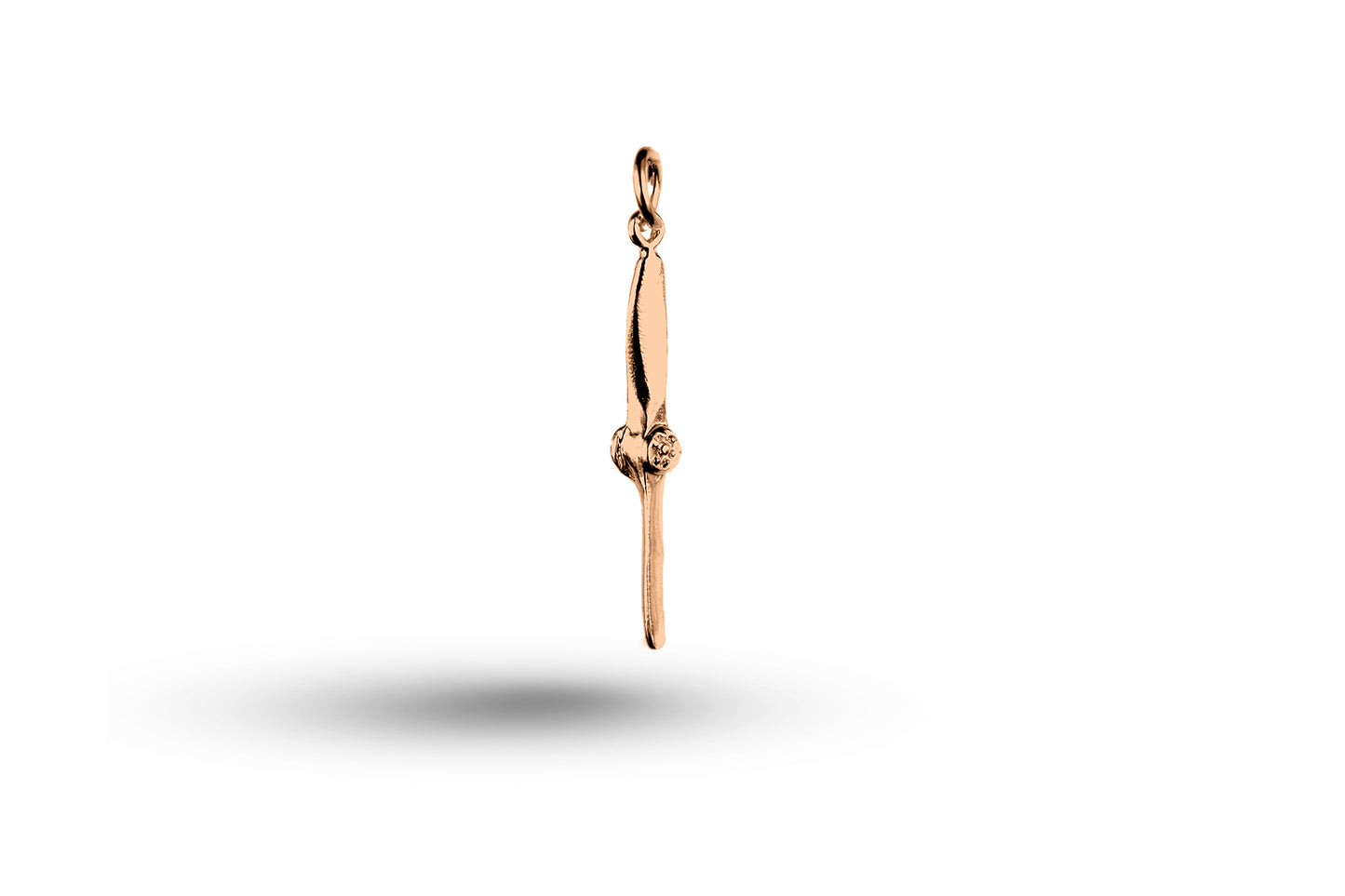Rose gold Propeller charm.