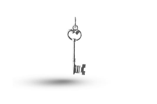 White gold Door Key charm.