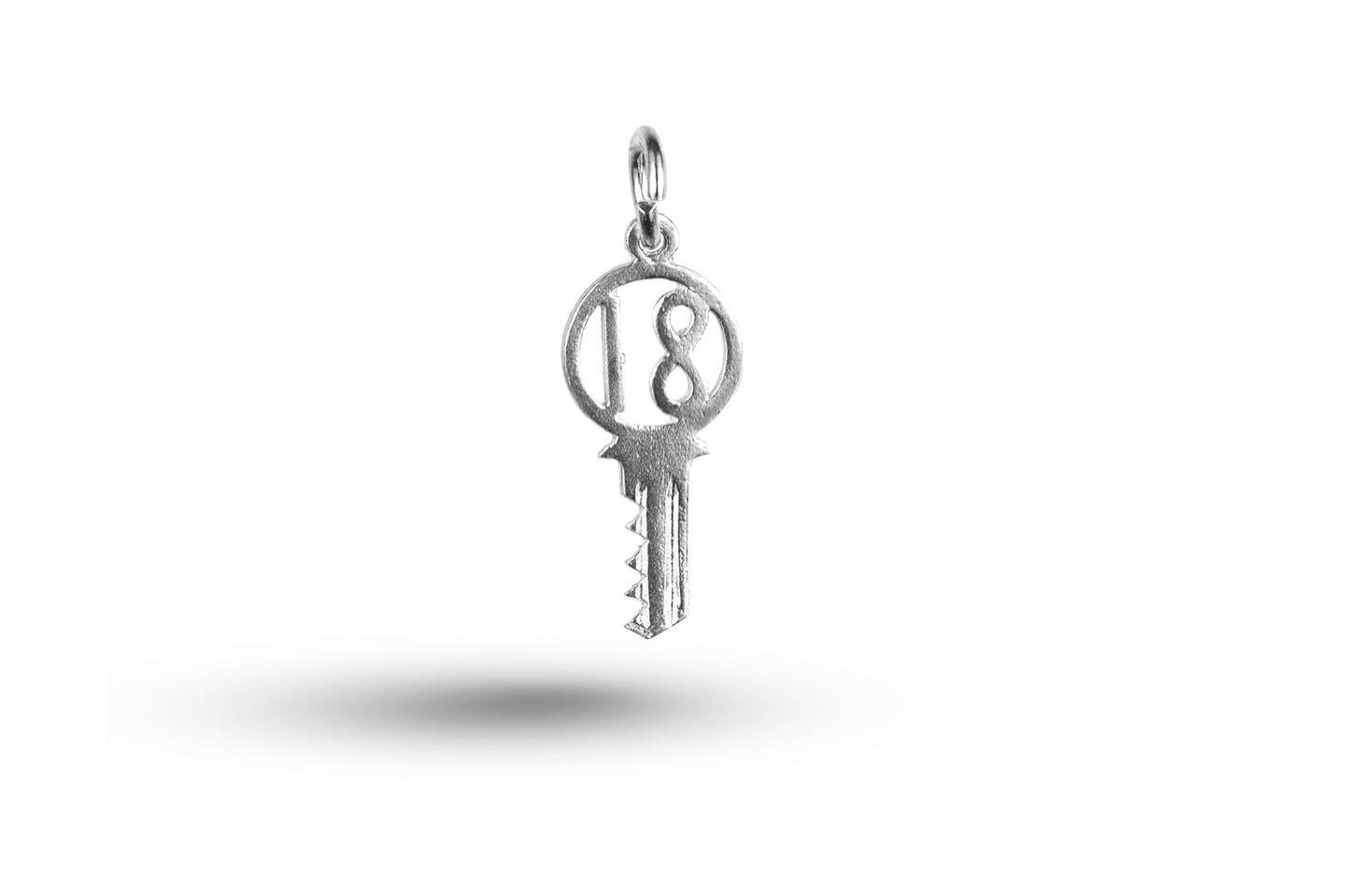 Luxury white gold 18 Yale Key Charm.