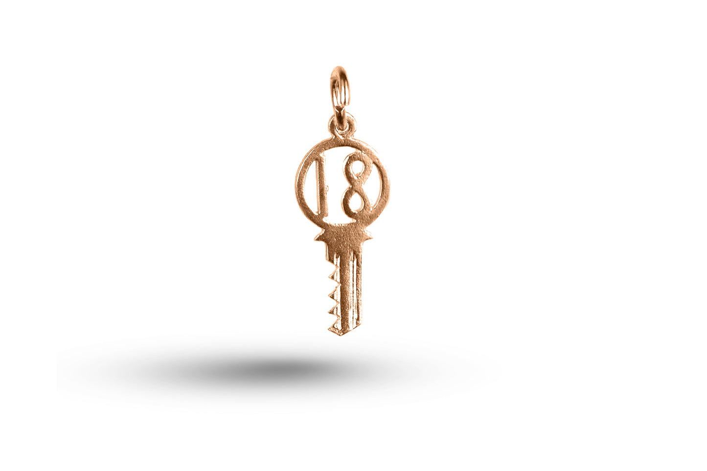 Luxury rose Gold 18 Yale Key Charm.