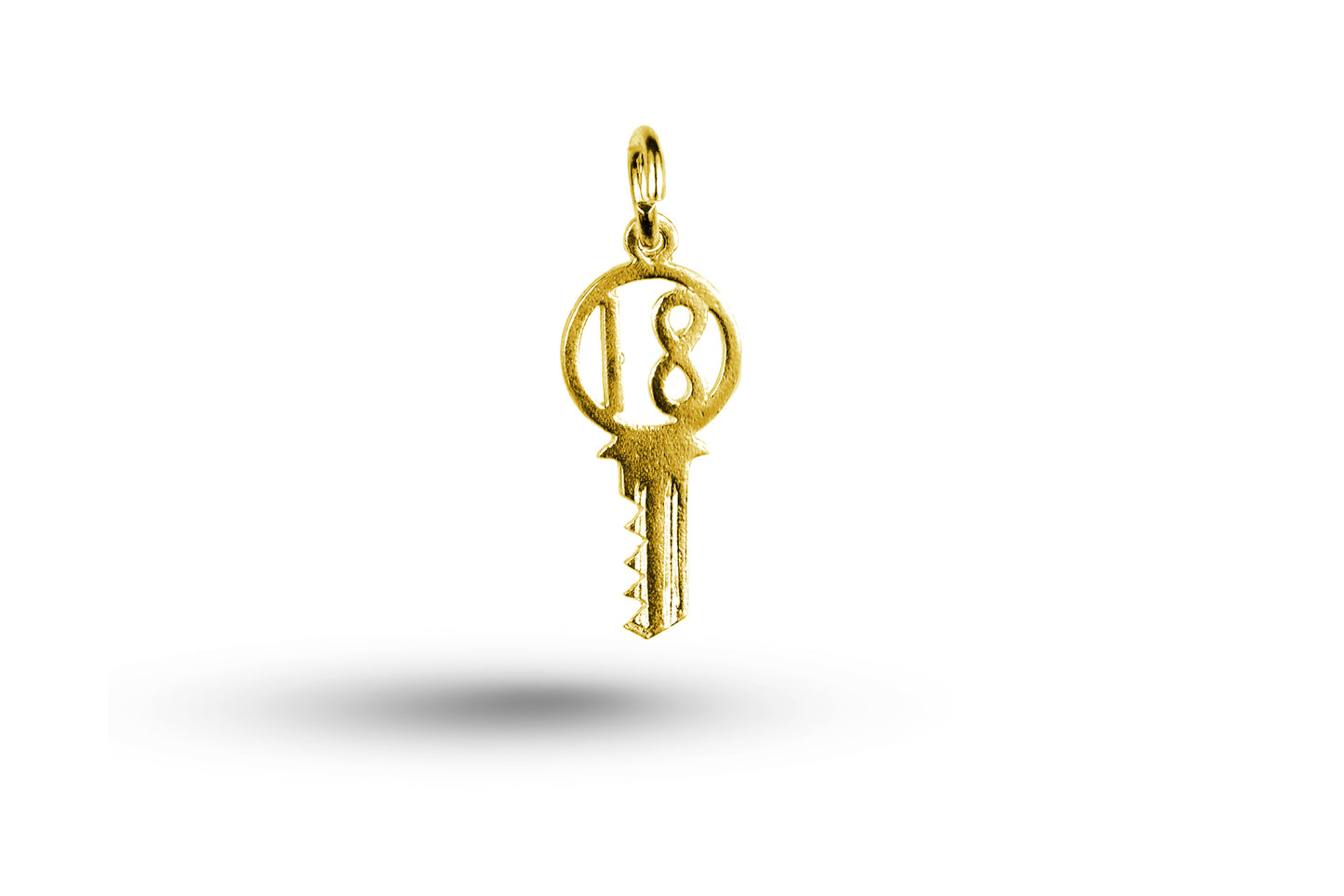 Luxury yellow Gold 18 Yale Key Charm.