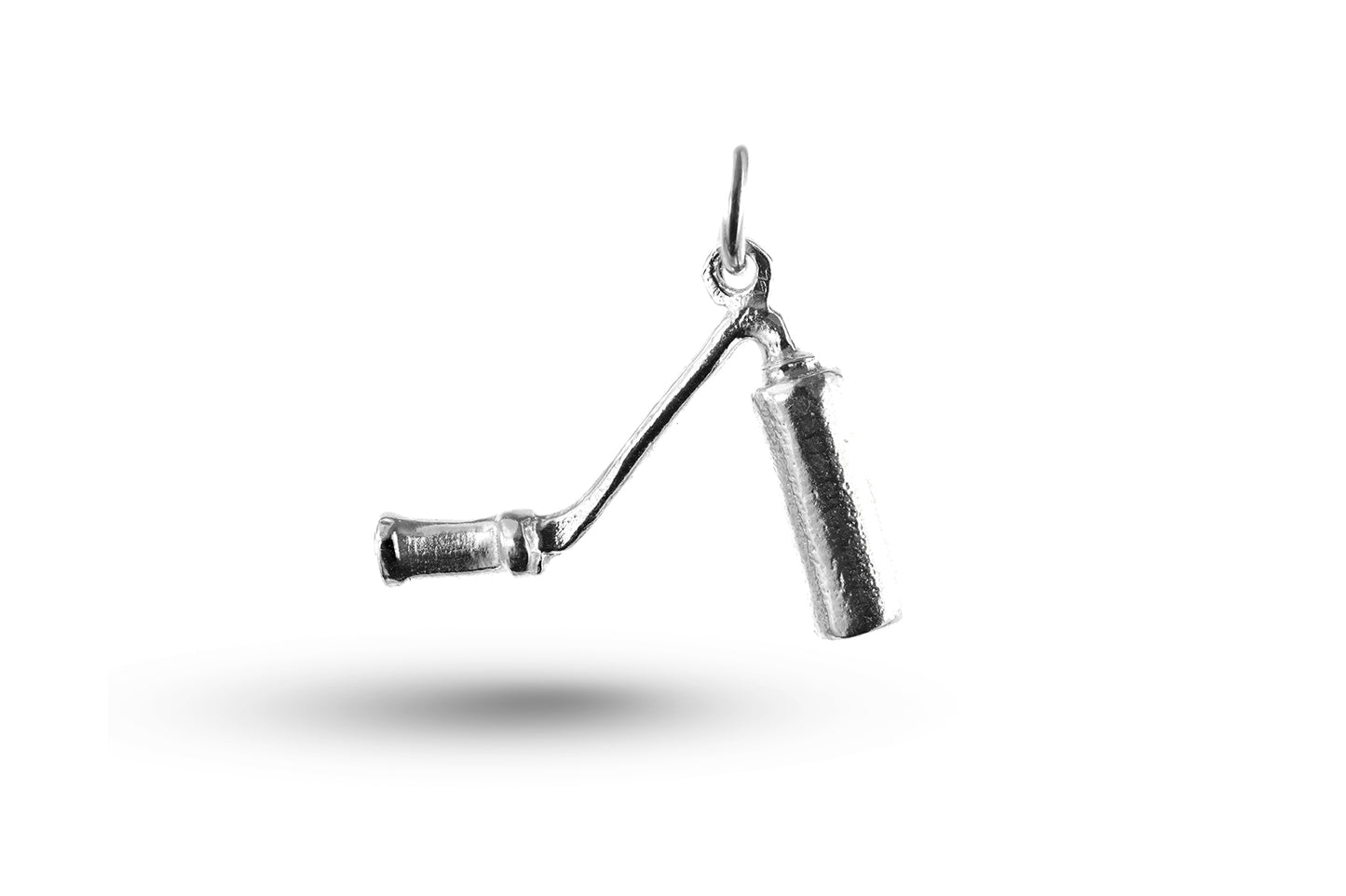White gold Paint Roller charm.