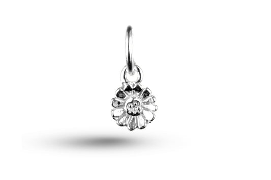 White gold Daisy Flower charm.
