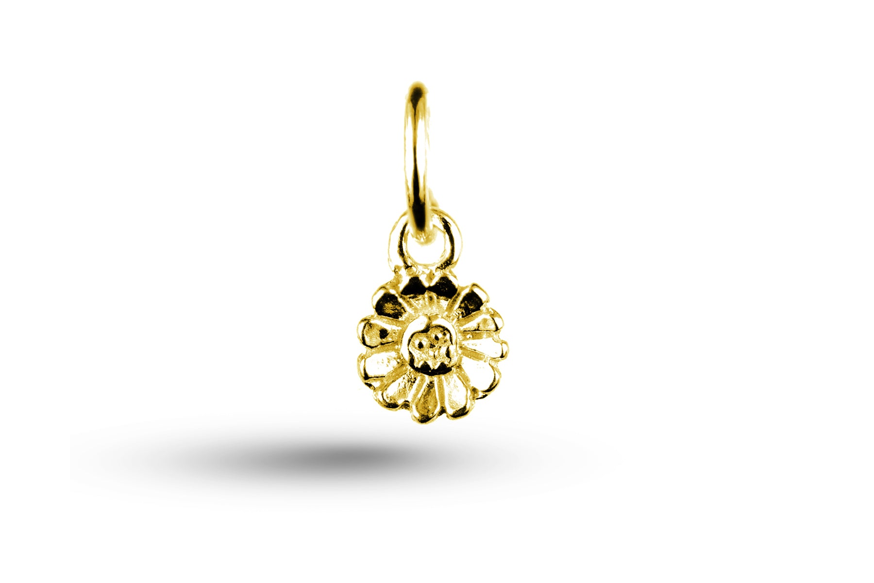 Yellow gold Daisy Flower charm.