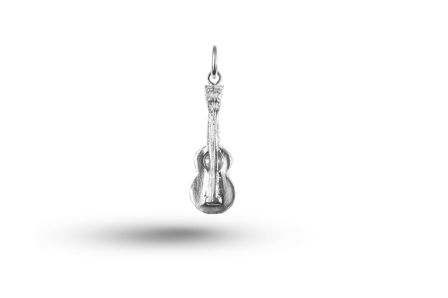 White gold Guitar charm.