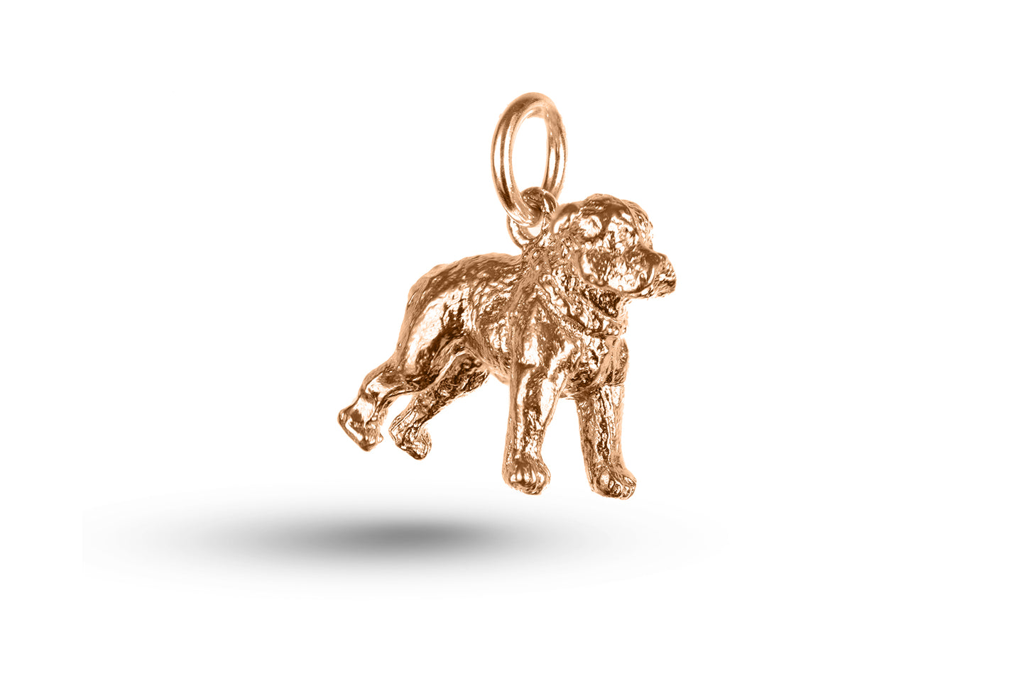 Rose gold Staffs Bull Terrier Dog charm.