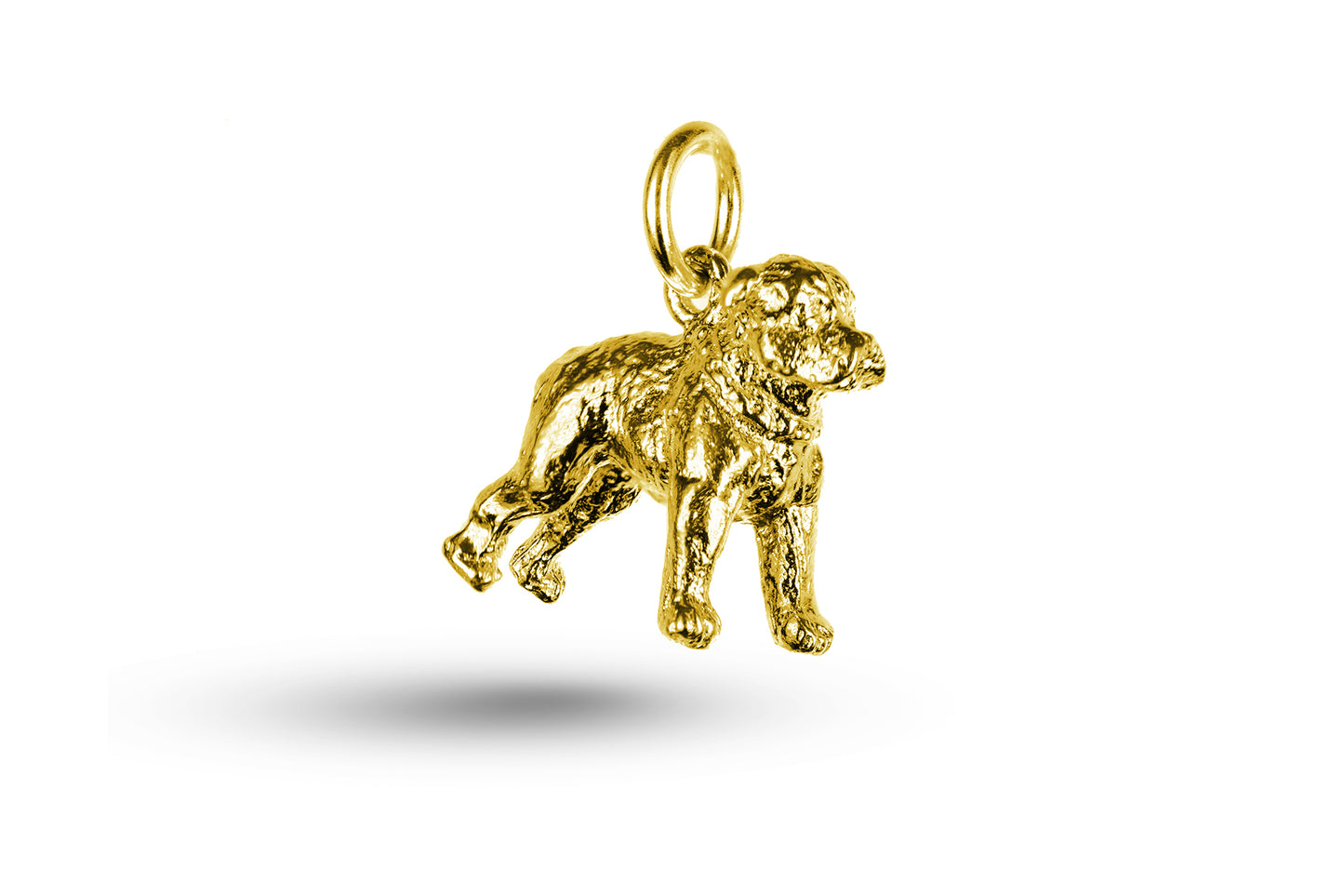 Yellow gold Staffs Bull Terrier Dog charm.