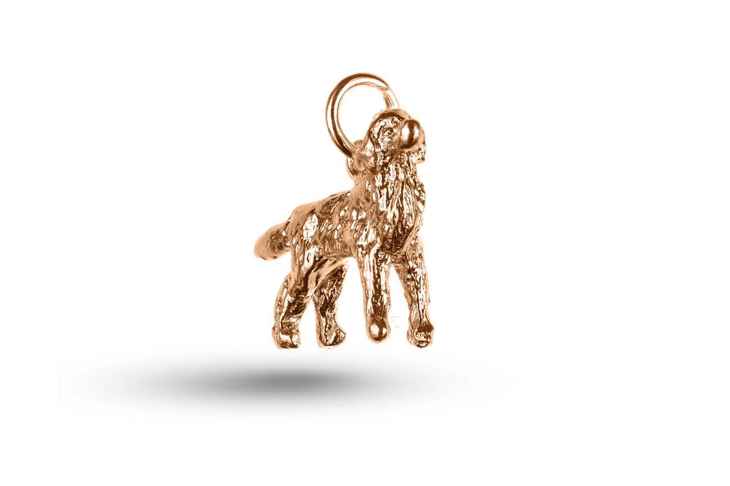 Rose gold Setter Dog charm.