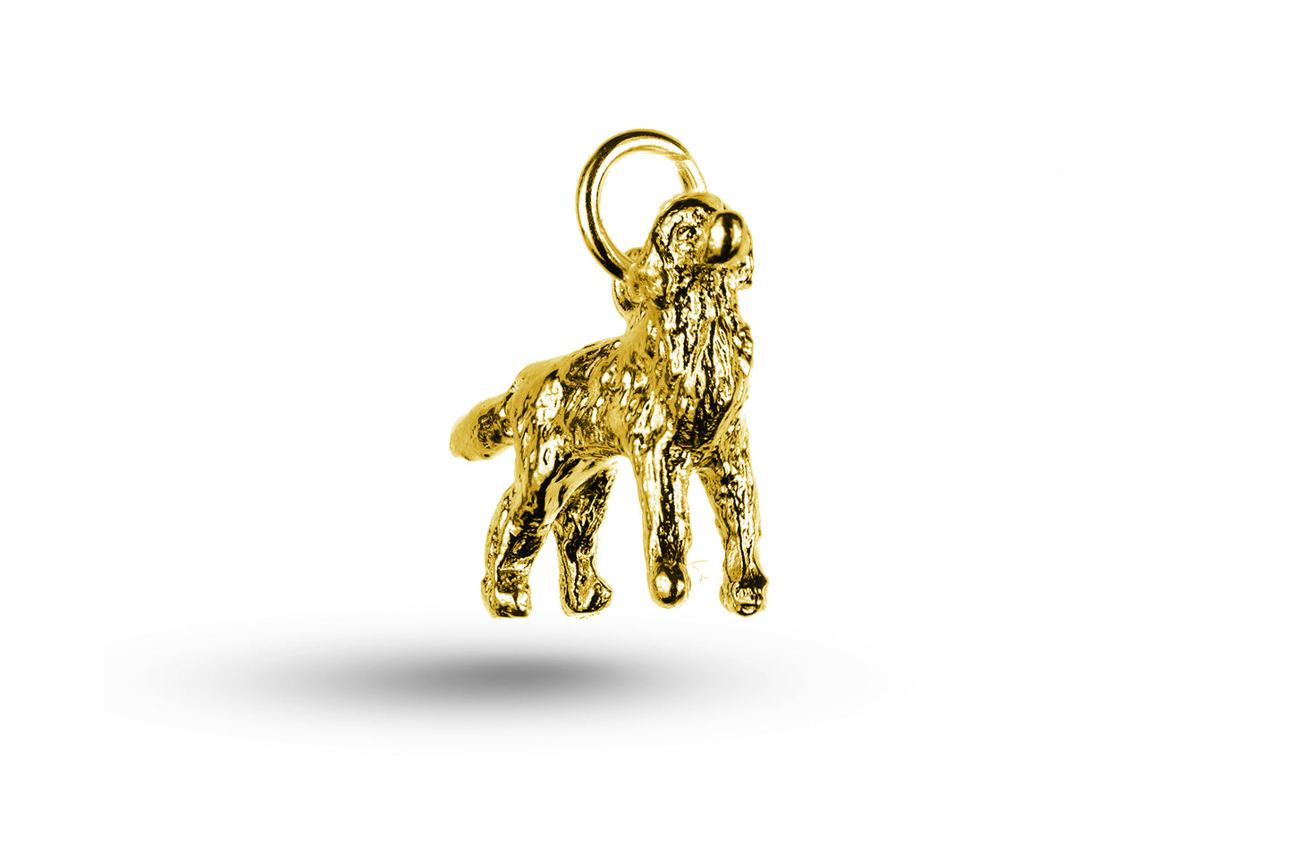 Yellow gold Setter Dog charm.